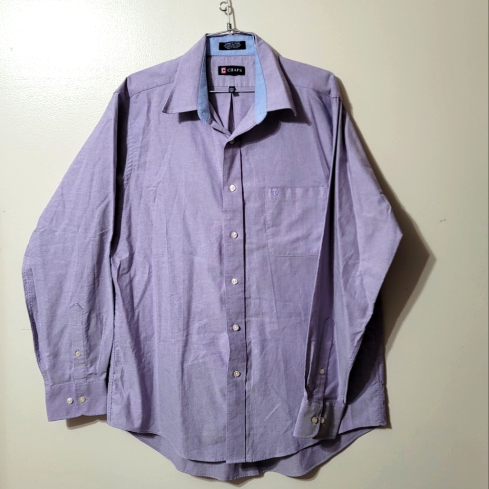 ✨️Chaps-dress shirt size L (16 - 16.5), Classic fit Oxford, long sleeve✨️